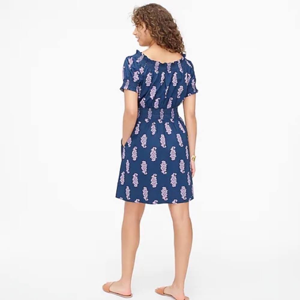 J. Crew smocked puff sleeve dress - Picture 2 of 6